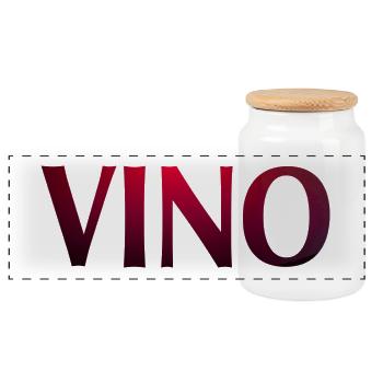 VINO - Panorama Keksdose mit Holzdeckel - Weiß - Vorne