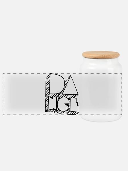 Dance Club - Panorama Keksdose mit Holzdeckel - Weiß