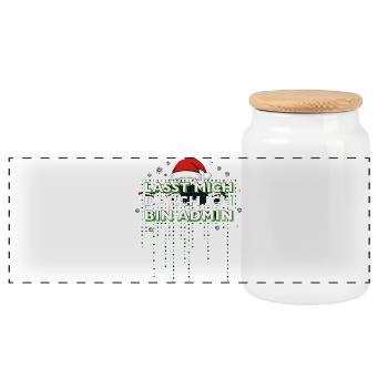 Lasst Mich Durch Ich Bin Admin Informatiker Xmas - Panorama Keksdose mit Holzdeckel - Weiß - Vorne