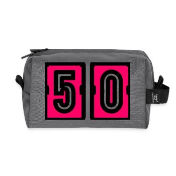 50. 50. GEBURTSTAG. GEBURTSTAG 50 JAHRE. 50 - Recycelte Kulturtasche - Anthrazit - Vorne