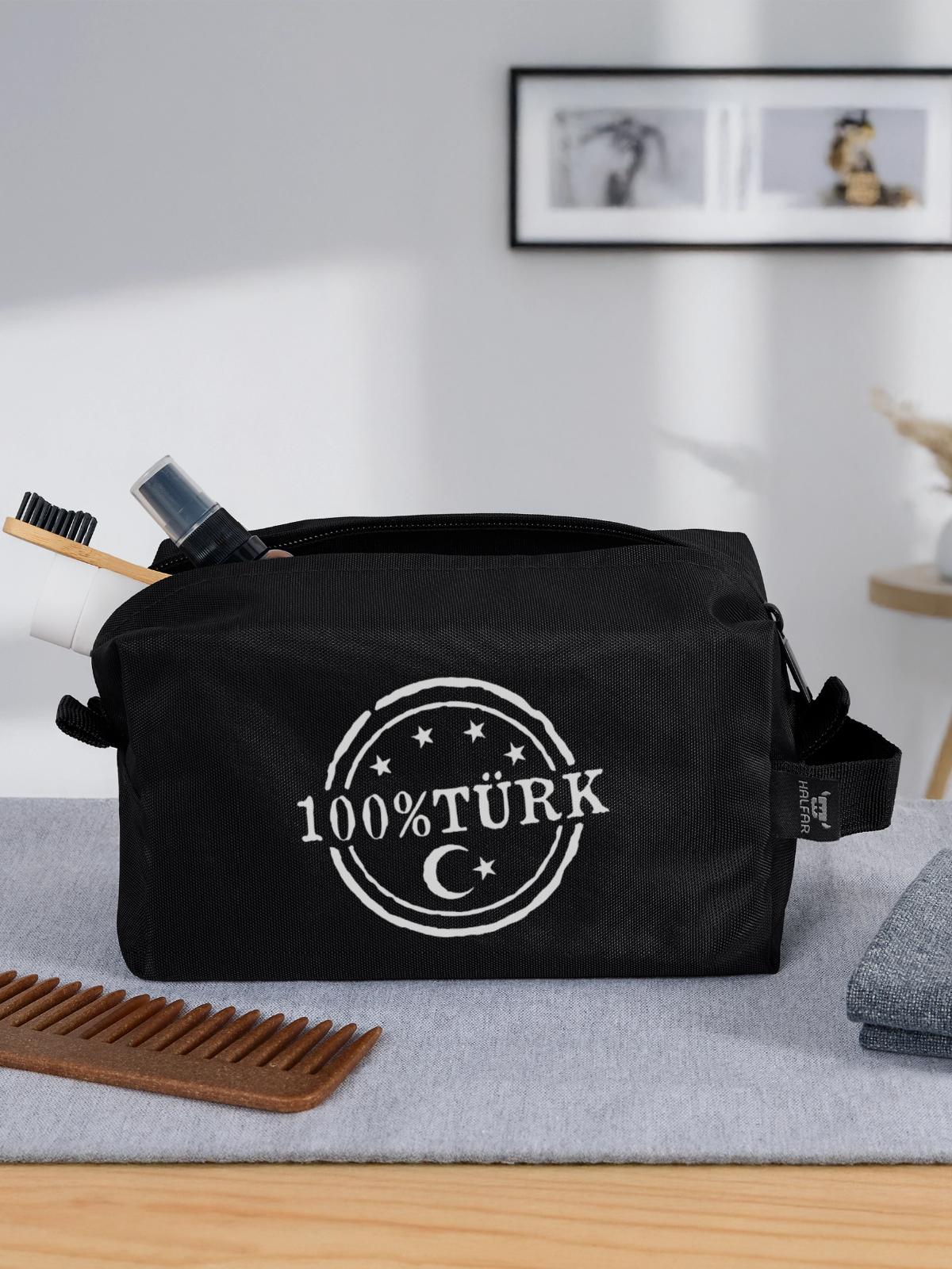 Türke 100% Türk - Recycelte Kulturtasche - Schwarz - Vorne