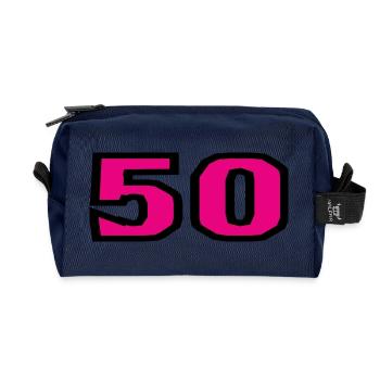 50. 50 JAHRE. 50-JÄHRIGES JUBILÄUM. 50-JÄHRIGES JUBILÄUM. - Recycelte Kulturtasche - Navy - Vorne