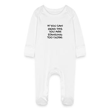 Mundschutz lustig Spruch - lustige Sprüche - Baby Bio-Schlafanzug mit Kratzhandschuhen - Weiß - Vorne