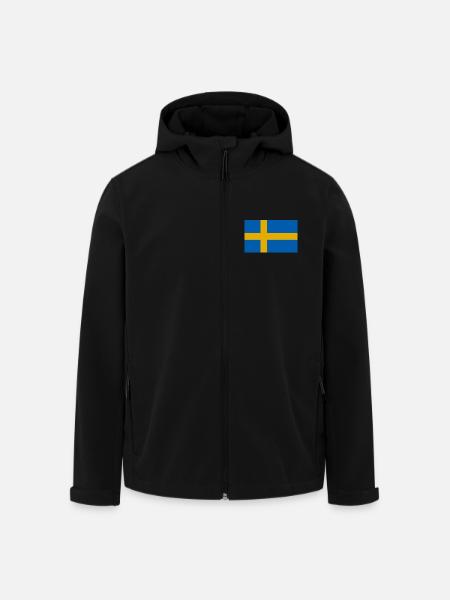 Schweden Flagge - Recycelte Männer Softshell-Jacke von Stanley/Stella - Schwarz