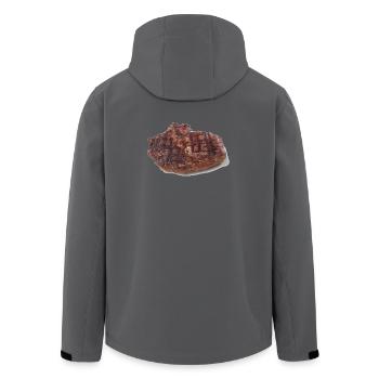 Steak - Men’s Recycled Softshell Jacket by Stanley/Stella - anthracite - Back - AI Model Male 185 light (185cm)