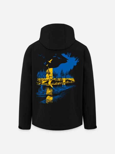 SWEDEN MOOSE - Men’s Recycled Softshell Jacket by Stanley/Stella - black