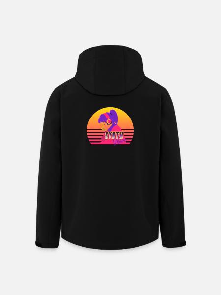 Synthwave Girl - Men’s Recycled Softshell Jacket by Stanley/Stella - black