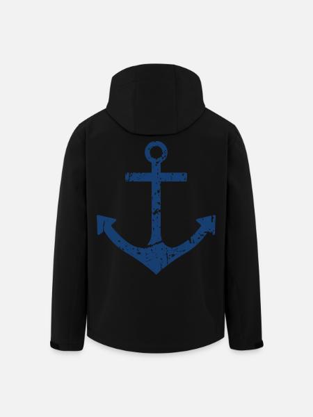Ancre - Veste softshell homme en polyester recyclé Stanley/Stella - noir