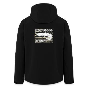 Wels Wallerfischen - Recycelte Männer Softshell-Jacke von Stanley/Stella - Schwarz - Hinten - AI Model Male 185 light (185cm)