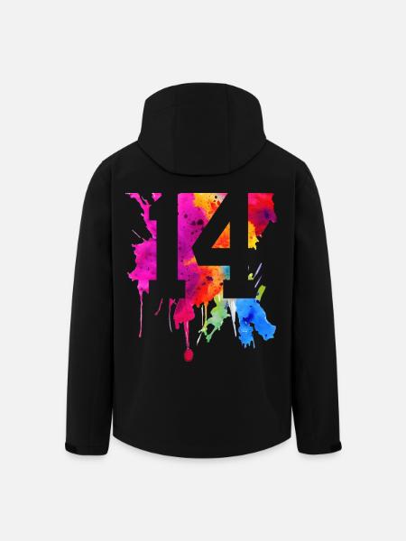 14 YEARS 14TH BIRTHDAY - Men’s Recycled Softshell Jacket by Stanley/Stella - black