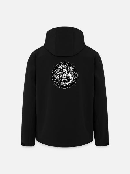 Miner Logo - Men’s Recycled Softshell Jacket by Stanley/Stella - black
