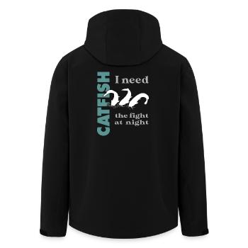 Wels fischen Kampf mit dem starken Wels - Recycelte Männer Softshell-Jacke von Stanley/Stella - Schwarz - Hinten - AI Model Male 185 light (185cm)