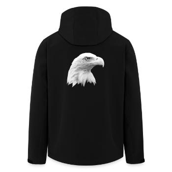 Adlerkopf, Weißkopfseeadler, Adler, Greifvogel aus - Recycelte Männer Softshell-Jacke von Stanley/Stella - Schwarz - Hinten - AI Model Male 185 light (185cm)