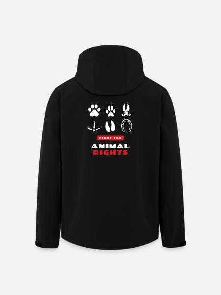 animal rights - Men’s Recycled Softshell Jacket by Stanley/Stella - black