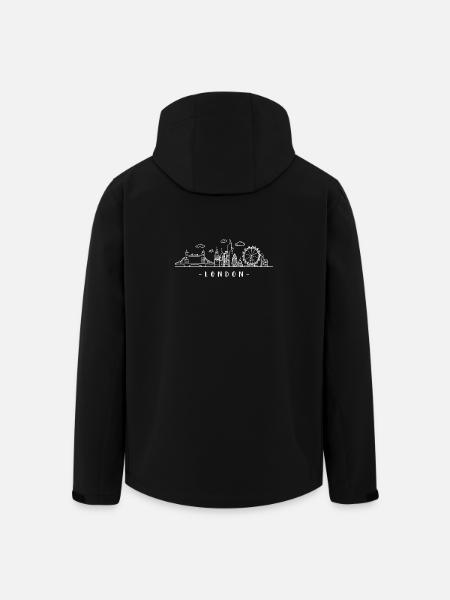 London Capital England Skyline Tower-Bridge - Veste softshell homme en polyester recyclé Stanley/Stella - noir