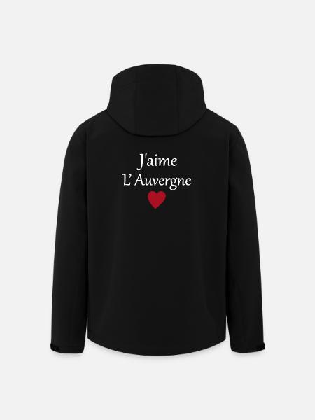 J'aime l'auvergne - Veste softshell homme en polyester recyclé Stanley/Stella - noir