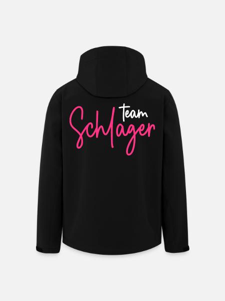 Team Schlager - Recycelte Männer Softshell-Jacke von Stanley/Stella - Schwarz