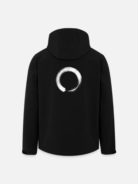 Circle design icon brush white - Men’s Recycled Softshell Jacket by Stanley/Stella - black