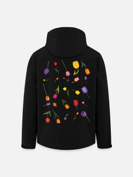 Fleur - Veste softshell homme en polyester recyclé Stanley/Stella - noir