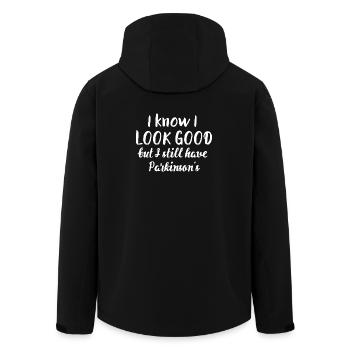 I know I look good but I still have parkinson's - Men’s Recycled Softshell Jacket by Stanley/Stella - black - Back - AI Model Male 185 light (185cm)