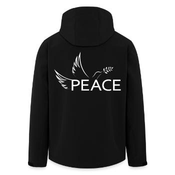 Peace Peace Dove of Peace Demo Protest Freedom - Men’s Recycled Softshell Jacket by Stanley/Stella - black - Back - AI Model Male 185 light (185cm)