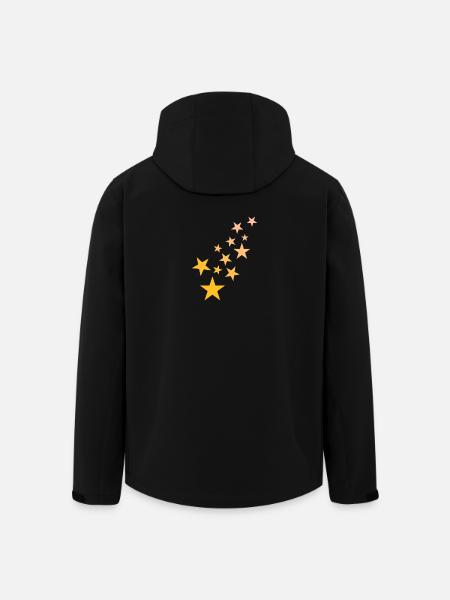 Star asterisk pattern starry sky - Men’s Recycled Softshell Jacket by Stanley/Stella - black