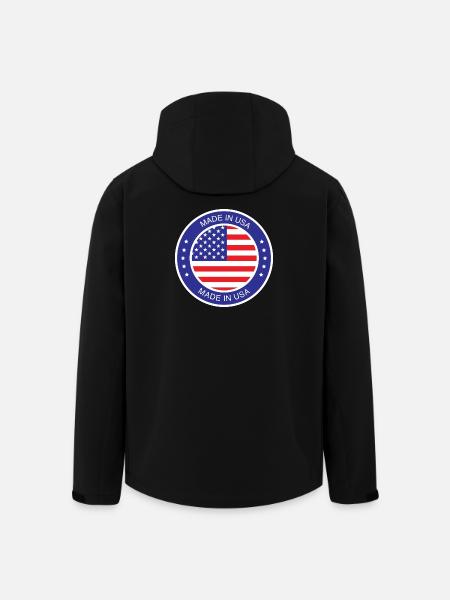 made in the USA - Men’s Recycled Softshell Jacket by Stanley/Stella - black