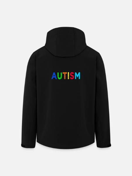 Arc-en-Ciel Autisme: Message d’Espoir - Veste softshell homme en polyester recyclé Stanley/Stella - noir