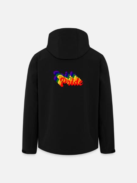 Pride LGBT Retro - Men’s Recycled Softshell Jacket by Stanley/Stella - black