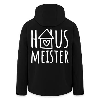 Hausmeister - Recycelte Männer Softshell-Jacke von Stanley/Stella - Schwarz - Hinten - AI Model Male 185 light (185cm)