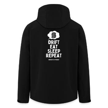 Drift Eat Sleep Repeat - Men’s Recycled Softshell Jacket by Stanley/Stella - black - Back - AI Model Male 185 light (185cm)