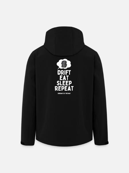 Drift Eat Sleep Repeat - Men’s Recycled Softshell Jacket by Stanley/Stella - black