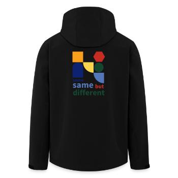 same same but different - Recycelte Männer Softshell-Jacke von Stanley/Stella - Schwarz - Hinten - AI Model Male 185 light (185cm)