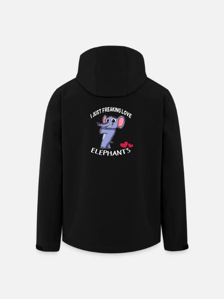 J'aime les éléphants - Veste softshell homme en polyester recyclé Stanley/Stella - noir