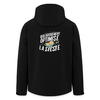 Biologiquement Optimisé Pour La Sieste - Veste softshell homme en polyester recyclé Stanley/Stella - noir - Dos - AI Model Male 185 light (185cm)