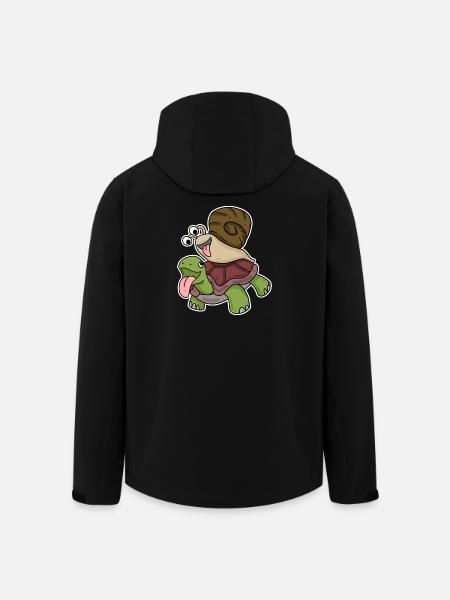 Tortue et escargot - Veste softshell homme en polyester recyclé Stanley/Stella - noir