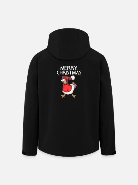 Christmas Chicken Merry Christmas - Men’s Recycled Softshell Jacket by Stanley/Stella - black