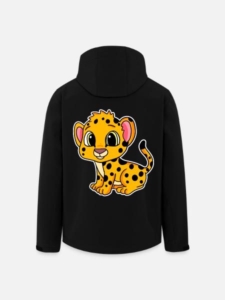 Bébé guépard - Veste softshell homme en polyester recyclé Stanley/Stella - noir