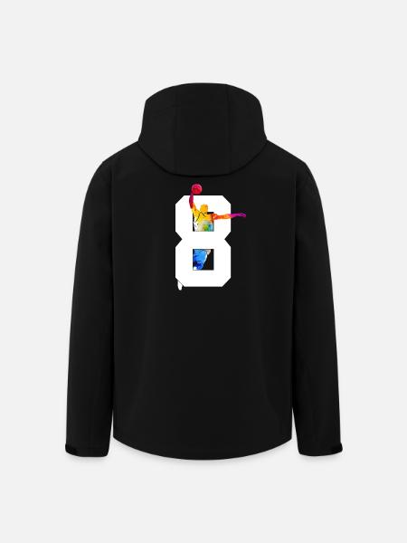 NUMBER 8 BASKETBALL 8TH BIRTHDAY - Men’s Recycled Softshell Jacket by Stanley/Stella - black