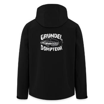 Ich fische Grundeln - Recycelte Männer Softshell-Jacke von Stanley/Stella - Schwarz - Hinten - AI Model Male 185 light (185cm)