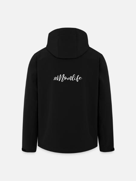 Momlife - Slogan Design - Men’s Recycled Softshell Jacket by Stanley/Stella - black