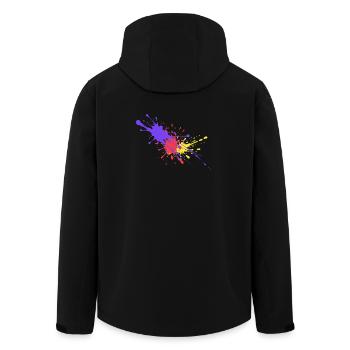 Bunte Farbflecken Geschenk stylish - Recycelte Männer Softshell-Jacke von Stanley/Stella - Schwarz - Hinten - AI Model Male 185 light (185cm)