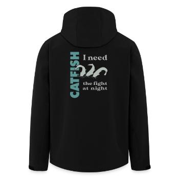 Wels fischen Kampf mit dem starken Wels - Recycelte Männer Softshell-Jacke von Stanley/Stella - Schwarz - Hinten - AI Model Male 185 light (185cm)