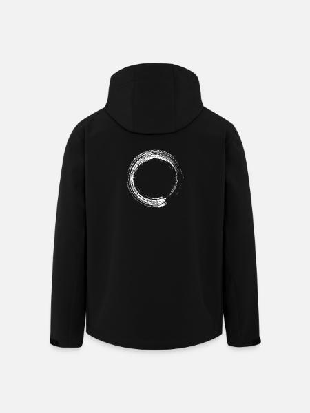 Circle design brush icon white - Men’s Recycled Softshell Jacket by Stanley/Stella - black