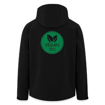 vegan 100% - Men’s Recycled Softshell Jacket by Stanley/Stella - black - Back - AI Model Male 185 light (185cm)