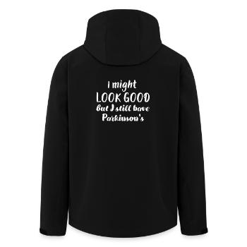 I might look good but I still have parkinson's - Men’s Recycled Softshell Jacket by Stanley/Stella - black - Back - AI Model Male 185 light (185cm)