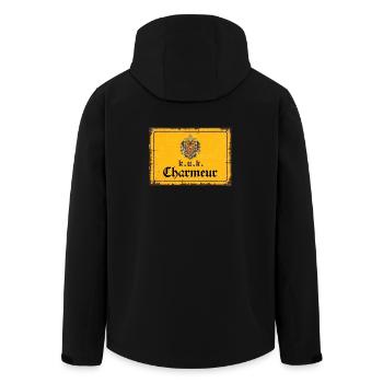 Vintage Österreich k.u.k. Charmeur - Recycelte Männer Softshell-Jacke von Stanley/Stella - Schwarz - Hinten - AI Model Male 185 light (185cm)