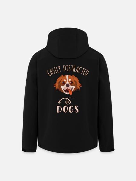 Easily Distracted By Dogs - Men’s Recycled Softshell Jacket by Stanley/Stella - black