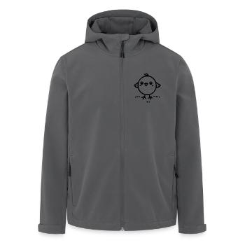 Cheeky Chick - Men’s Recycled Softshell Jacket by Stanley/Stella - anthracite - Front - AI Model Male 185 light (185cm)