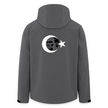 Kemal Atatürk Türkiye Osmanli Bozkurt Türkei - Recycelte Männer Softshell-Jacke von Stanley/Stella - Anthrazit - Hinten - AI Model Male 185 light (185cm)